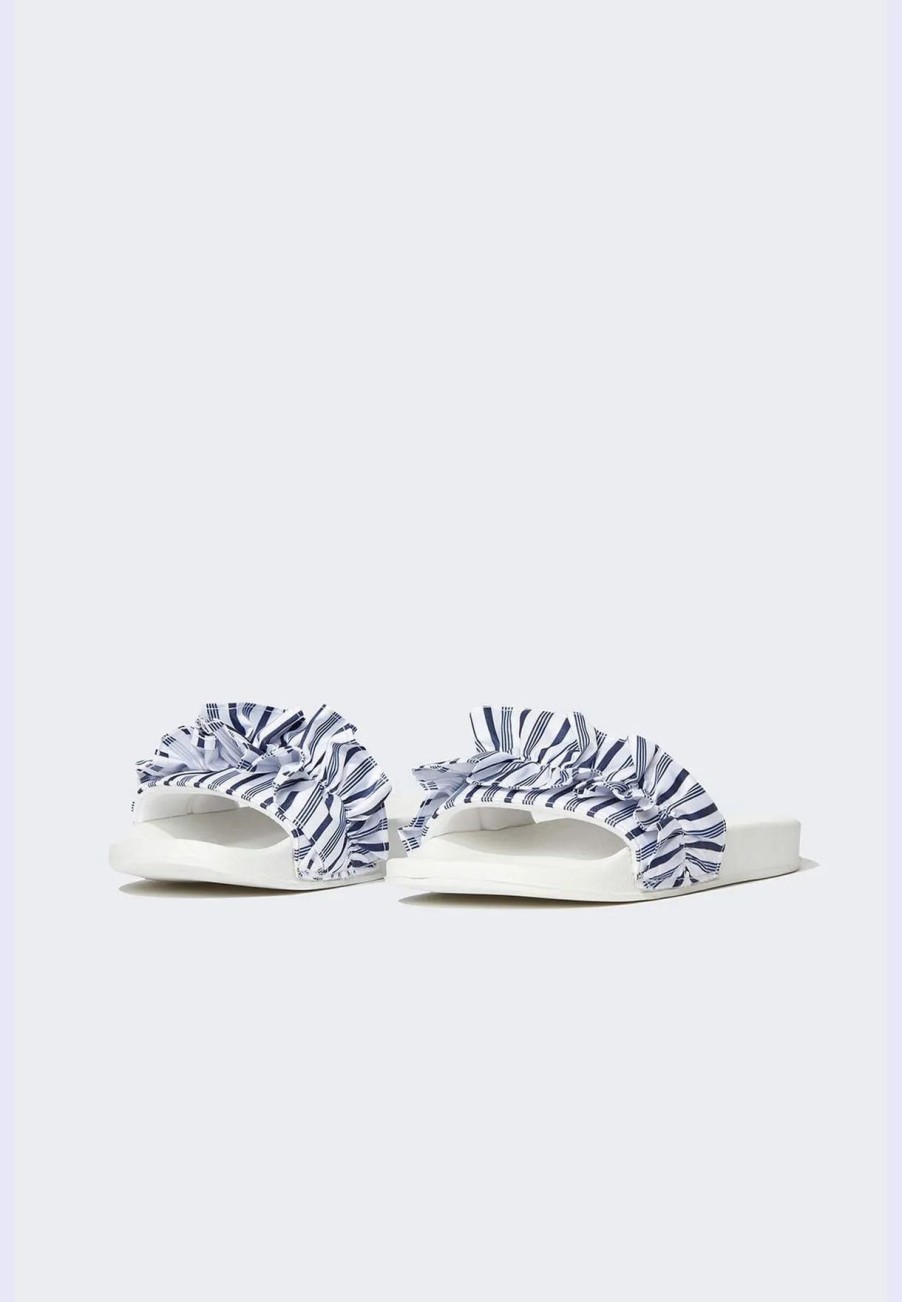 Ballerinas & Slip Ons | * Defacto Striped Ruffle Sandals