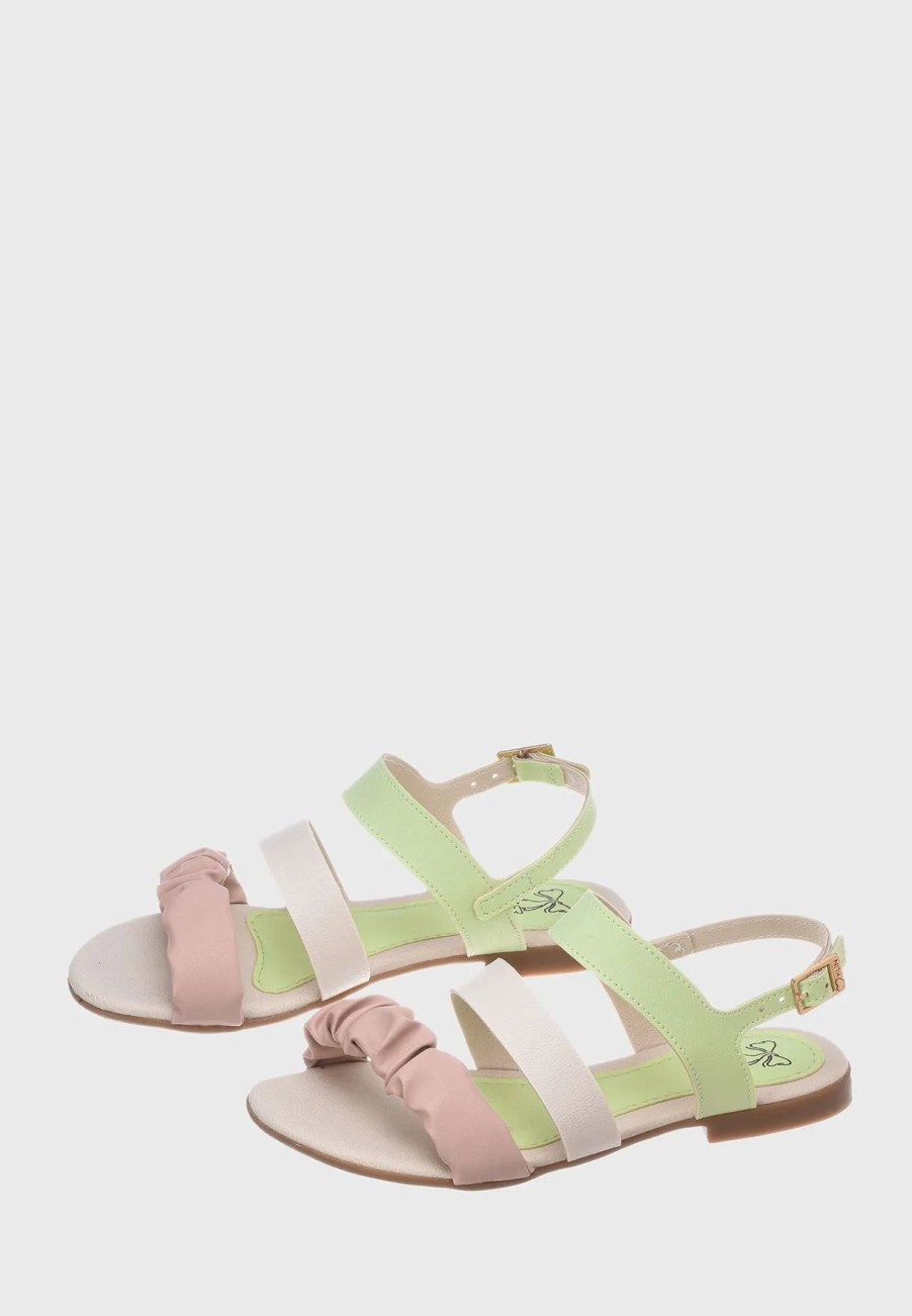 Sandals & Slydes | * Klin Kids Velcro Back Striped Sandals