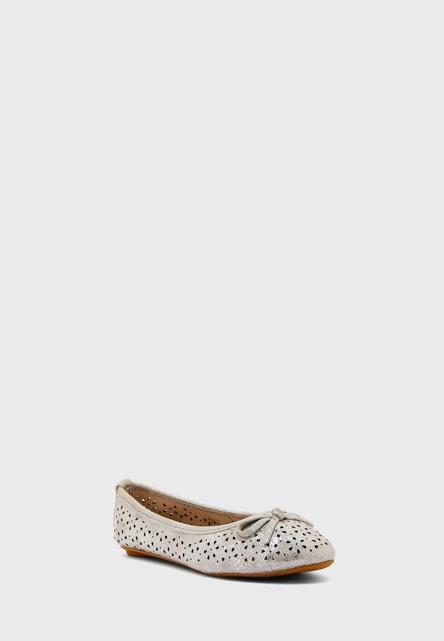 Ballerinas & Slip Ons | * Pinata Punched Out Lace Fronted Ballerina