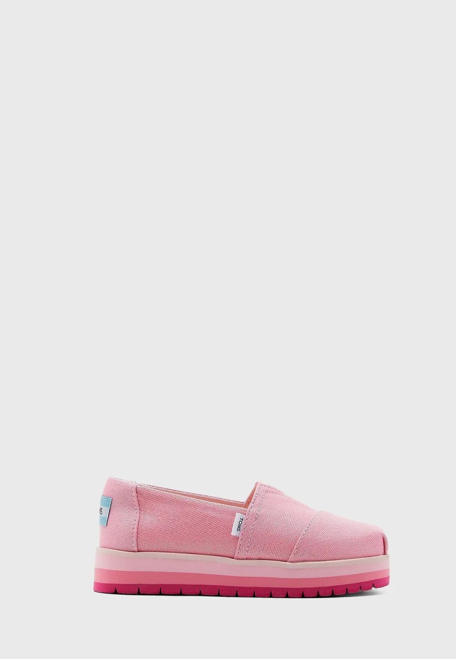 Ballerinas & Slip Ons | * Toms Youth Glimmer Platform Slip Ons