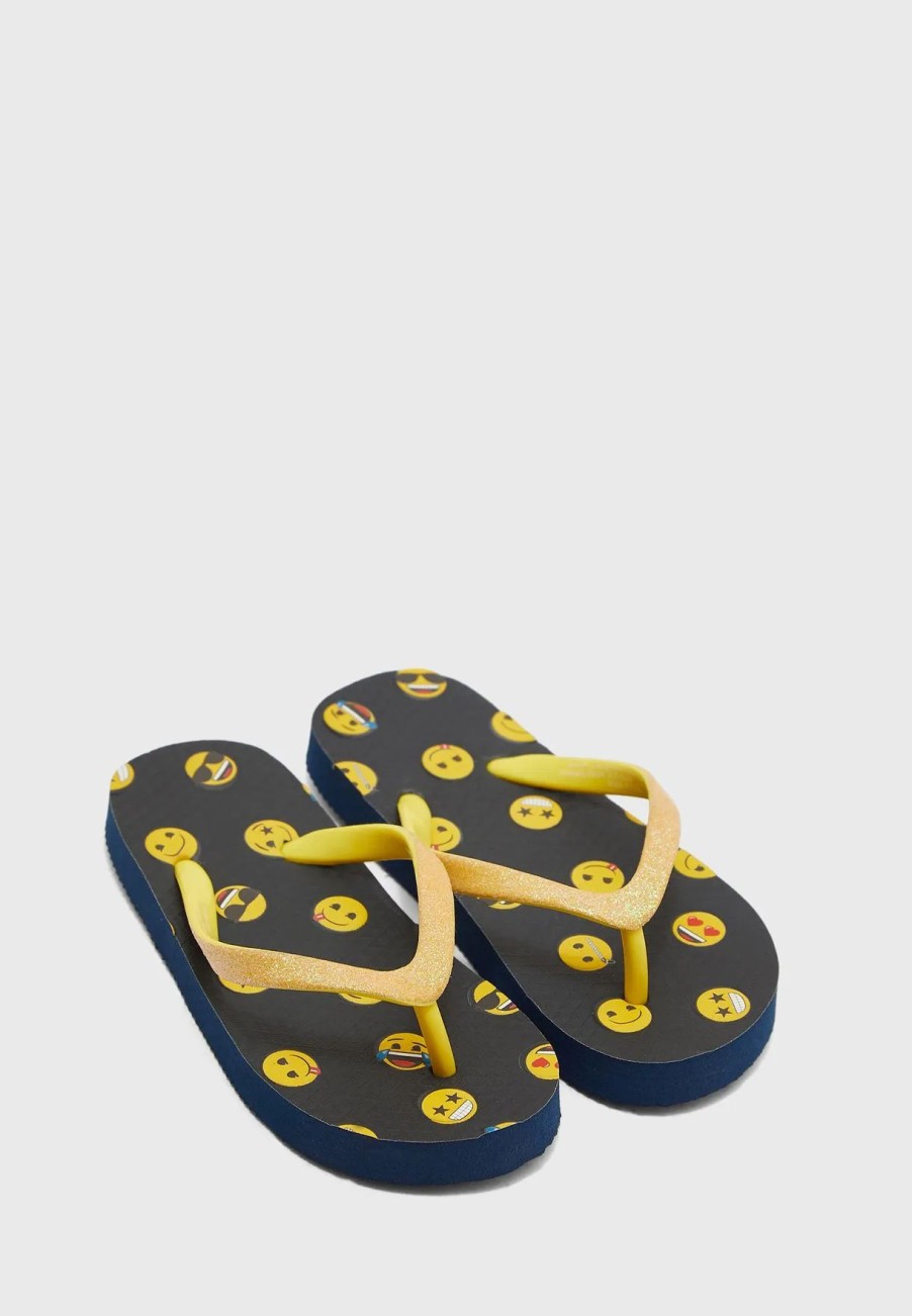 Sandals & Slydes | * Kids Emoji Flip Flops