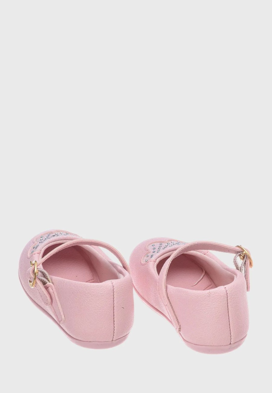 Ballerinas & Slip Ons | * Klin Kids Glitter Flower Ballerinas